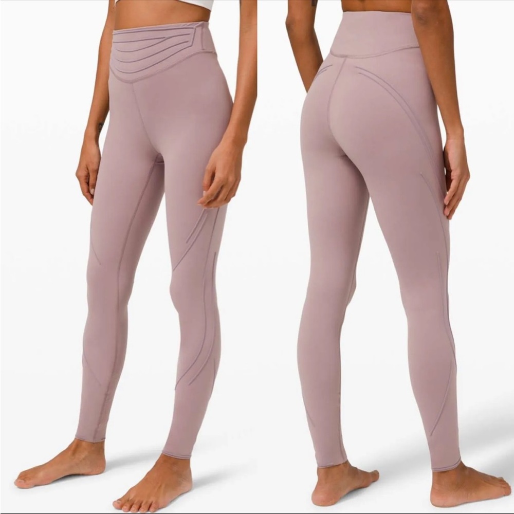 Lululemon Get in Line SHR Tight 28” Super Hi Rise Violet Verbena.